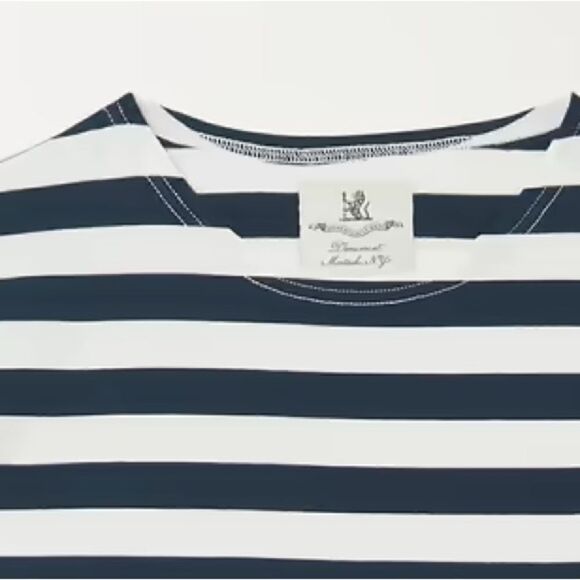 NWT Reformation Jeans White/Navy Nautical Stripe Long Sleeve Top. Oversized XS. - Picture 1 of 9